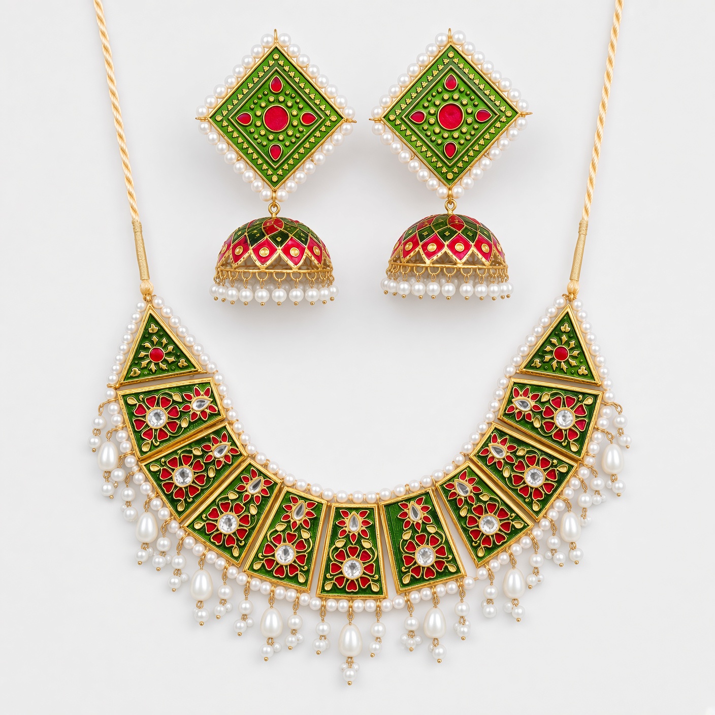 Bahawalpur Enamel Necklace Set