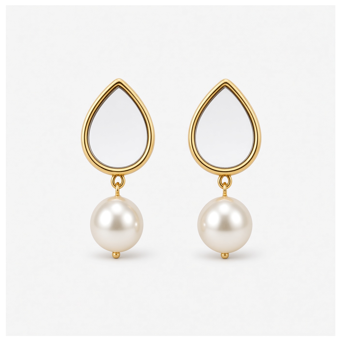 Teardrop Pearl Drop Earrings