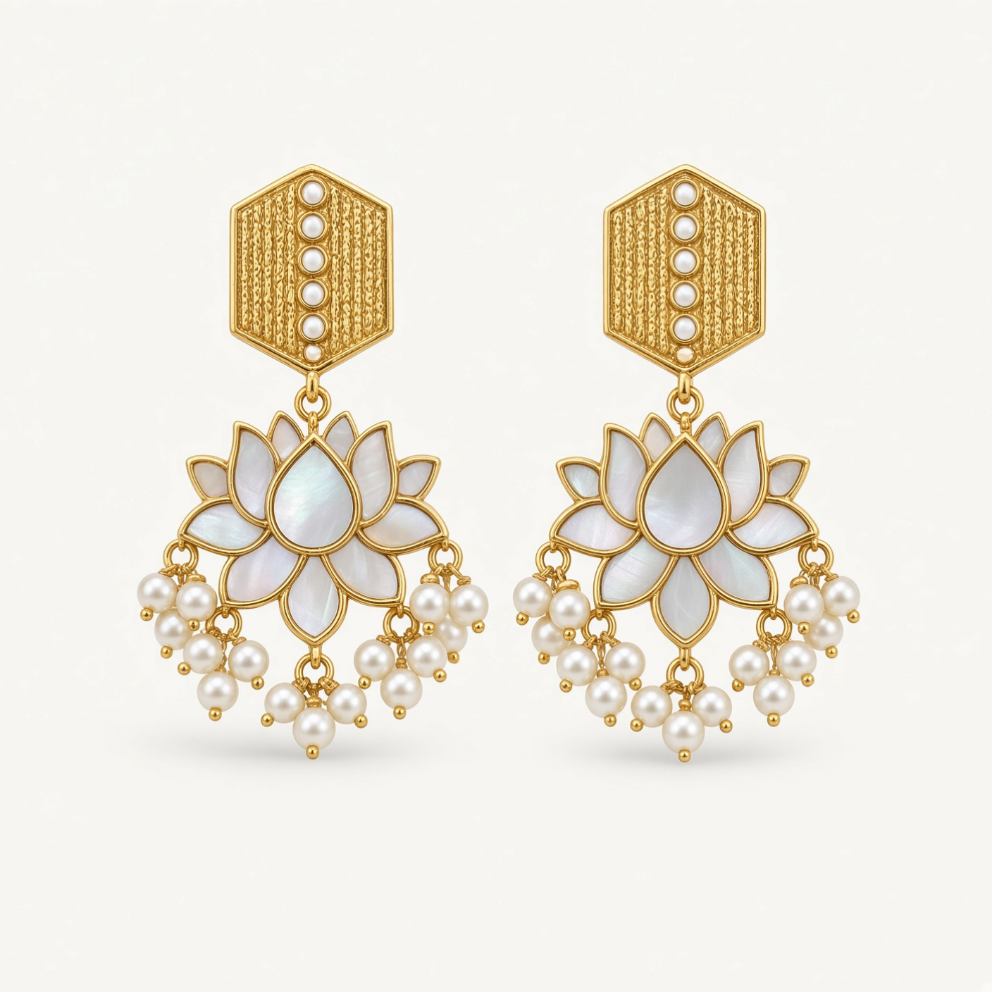 Lotus Drop Earrings