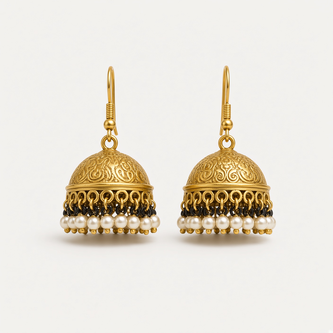 Gold Jhumka Earrings